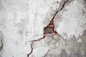 Crack on a wall