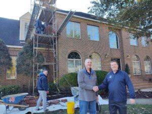 Owner, Brian McClung, worked diligently alongside Professional Engineer, Glenn Otto, as well as Project Estimator, Dan Baxter to create plans to rebuild not one, but both chimneys with proper support.