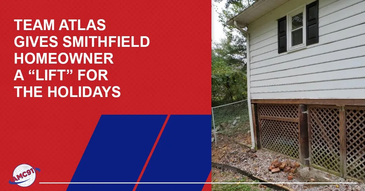 Team Atlas gives Smithfield Homeowner a “Lift” for the Holidays