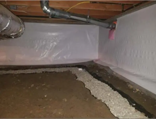The drain pipe will funnel water that accumulates in the crawl space towards the lowest part of the crawl space.