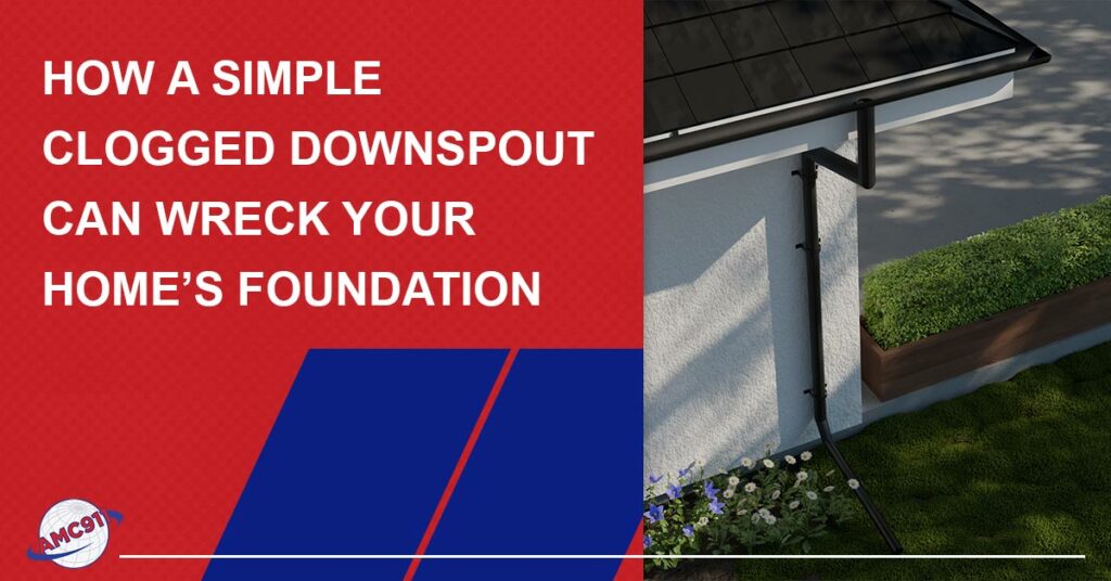 clogged downspout