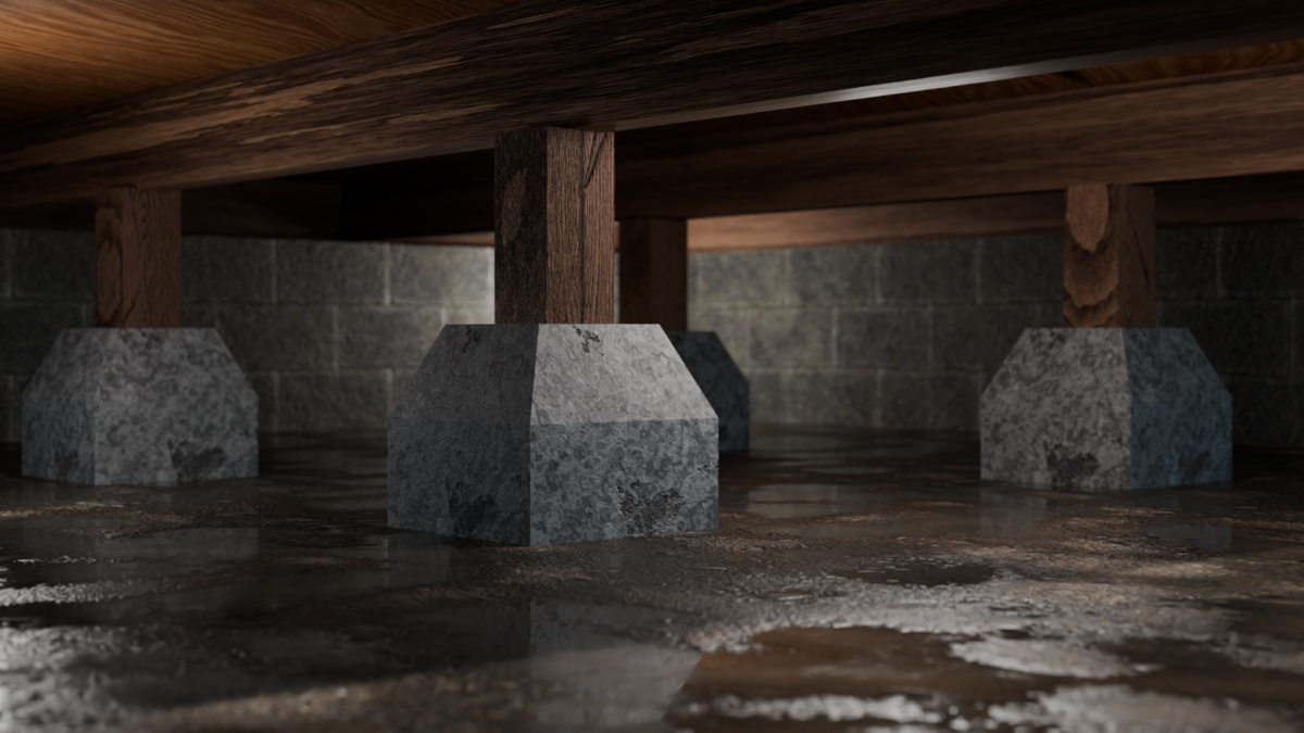 crawl space water seepage
