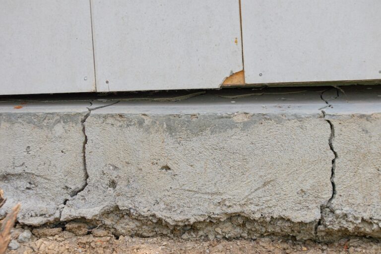 a house foundation that cracks due to unstable soil conditions