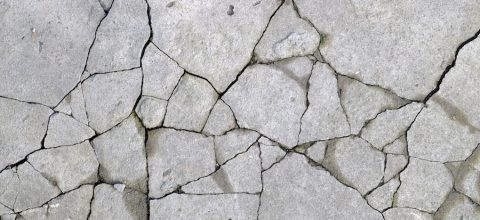 Old cracked concrete surface