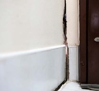 Cracked cement